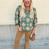 Olive Lane Ric-Rac Blouse