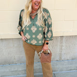 Olive Lane Ric-Rac Blouse