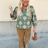 Olive Lane Ric-Rac Blouse