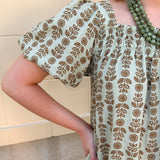 Golden Grove Smocked Mini Dress
