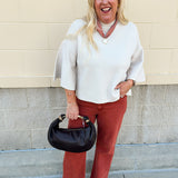 The Mocha Luxe Asymmetrical Handbag