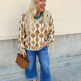 Harvest Stripe V-Neck Top