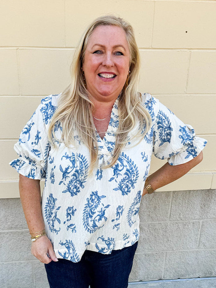 Girly & Glamorous Smocked Top