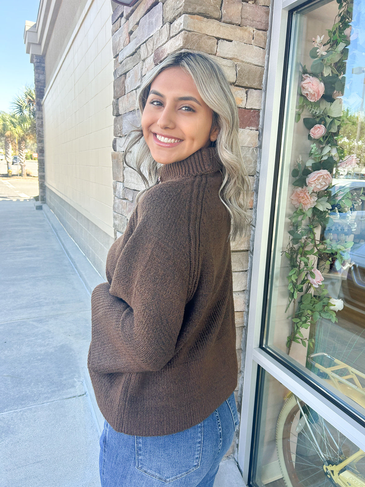 Cinnamon Lane Turtle Neck Sweater Top