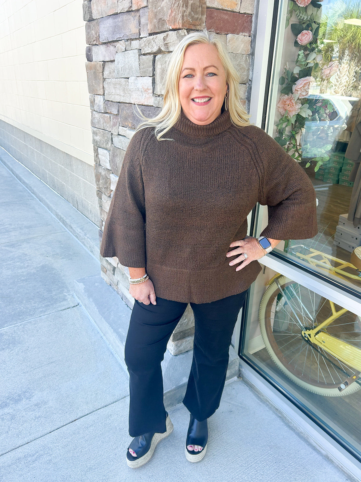 Cinnamon Lane Turtle Neck Sweater Top