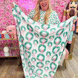 Holiday Wreaths Plush Blanket