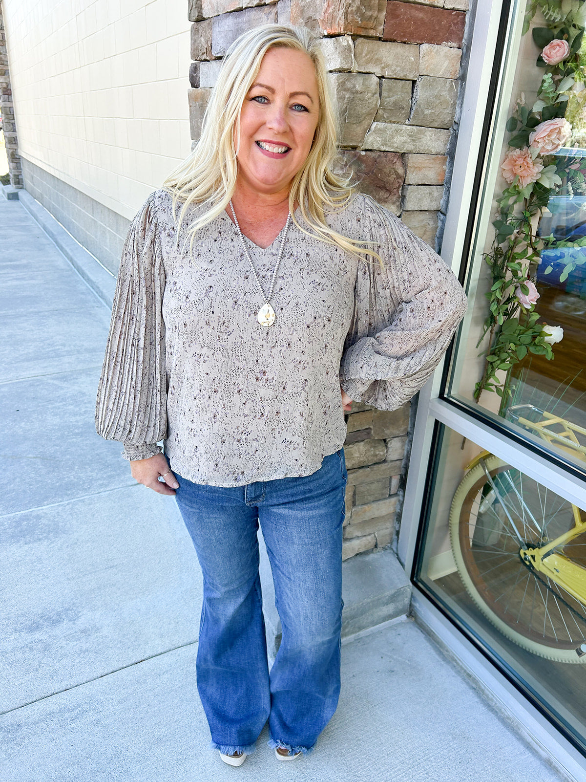 Cuddle Up Floral Print Top