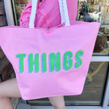 {FINAL SALE} Things Chenille Beach Tote