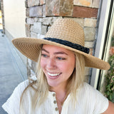 Tan Braided Straw Fedora