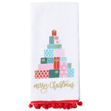 Mary Square Present Tree Tea Towel