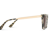 Sophia Polarized Sunglasses-Beige Tortoise/Gradient Brown Lens