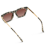 Sophia Polarized Sunglasses-Beige Tortoise/Gradient Brown Lens