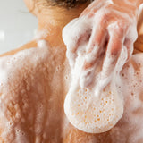Sweet Grace Body Wash Sponge producing creamy lather