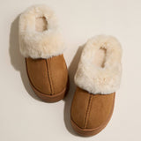 Cloud Nine Sherpa-Lined Platform Slippers in Camel