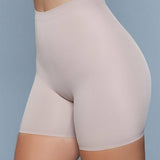 Seamless Mid-Waist & Anti-Chafing Slip Shorts-Nude | Siide View