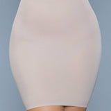 Seamless High Waist Half Slip Skirt Bodyshaper-Nude | Front View