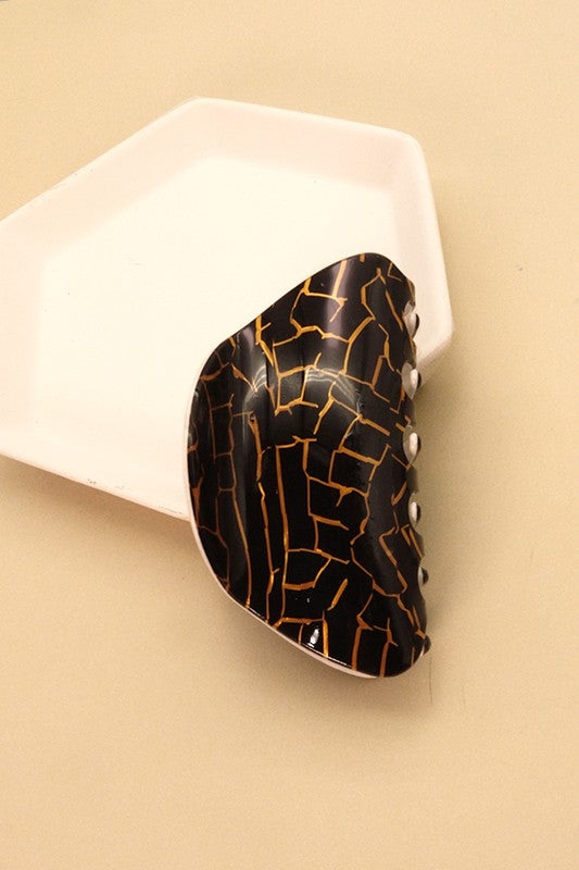 Shiny Oval Hair Claw Clips