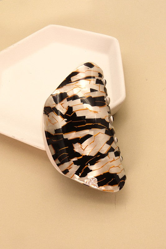 Shiny Oval Hair Claw Clips