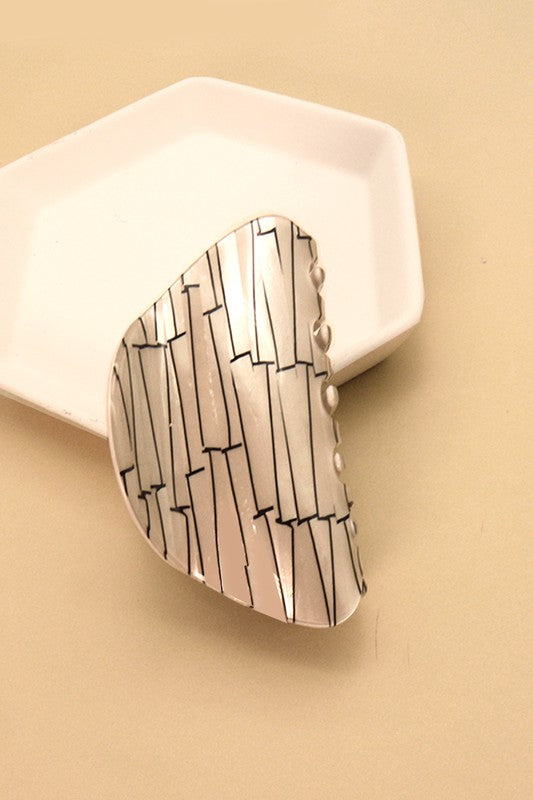 Shiny Oval Hair Claw Clips