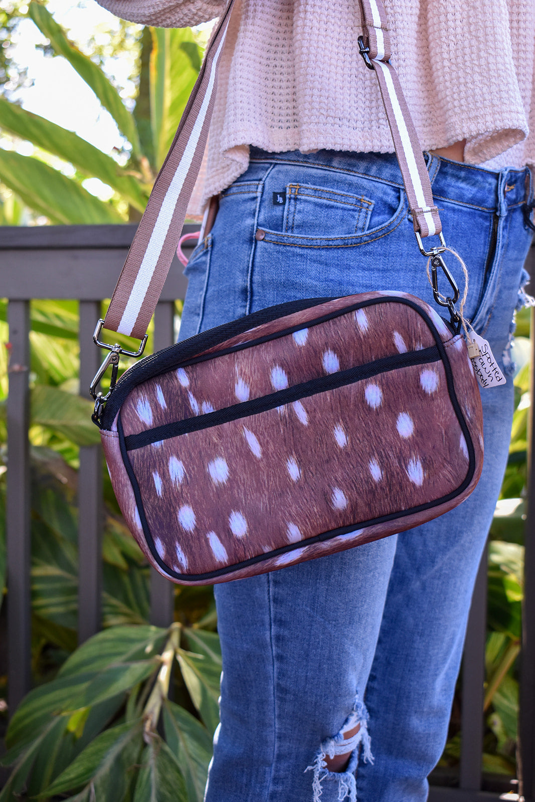 Spotted Fawn Neoprene Crossbody