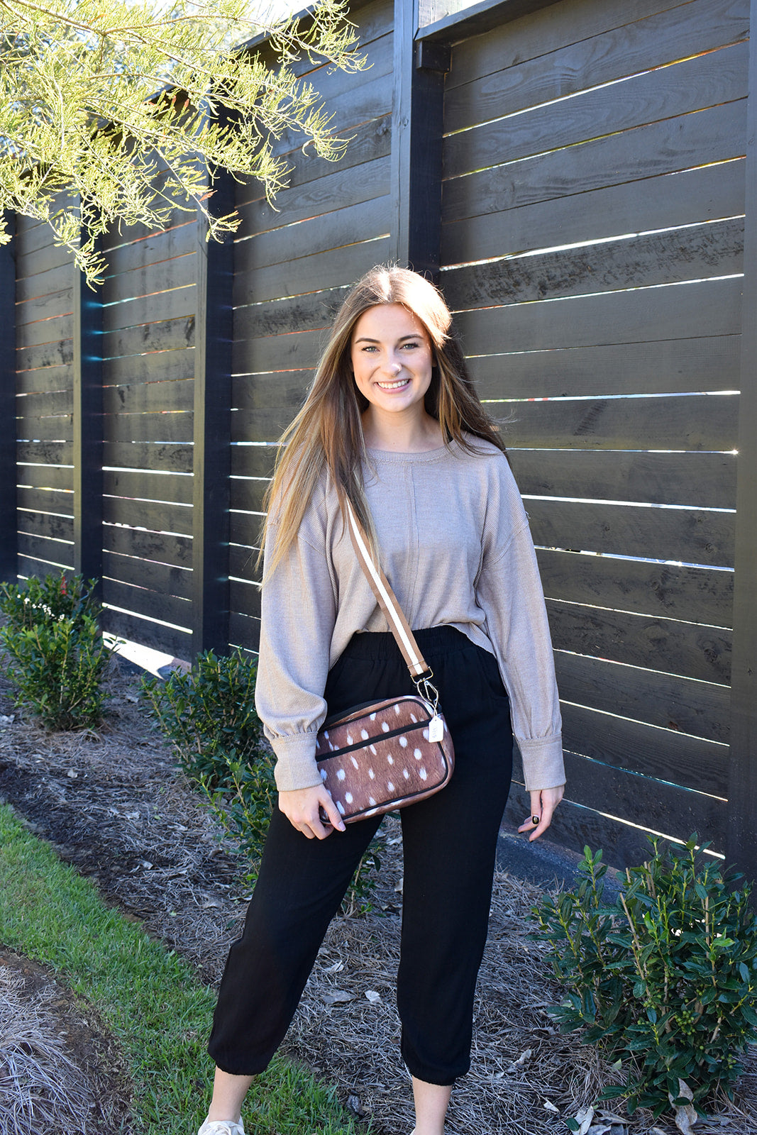 Spotted Fawn Neoprene Crossbody