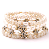 Eva Ball Beaded Pearl Bracelet Set