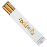 {FINAL SALE} Cocktail Straws Set - Gold
