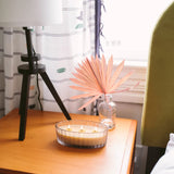 Sweet Grace Chevron Oval Glass Candle
