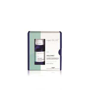 Capri Blue Volcano fragrance oil bottle, a small but powerful laundry enhancer.
