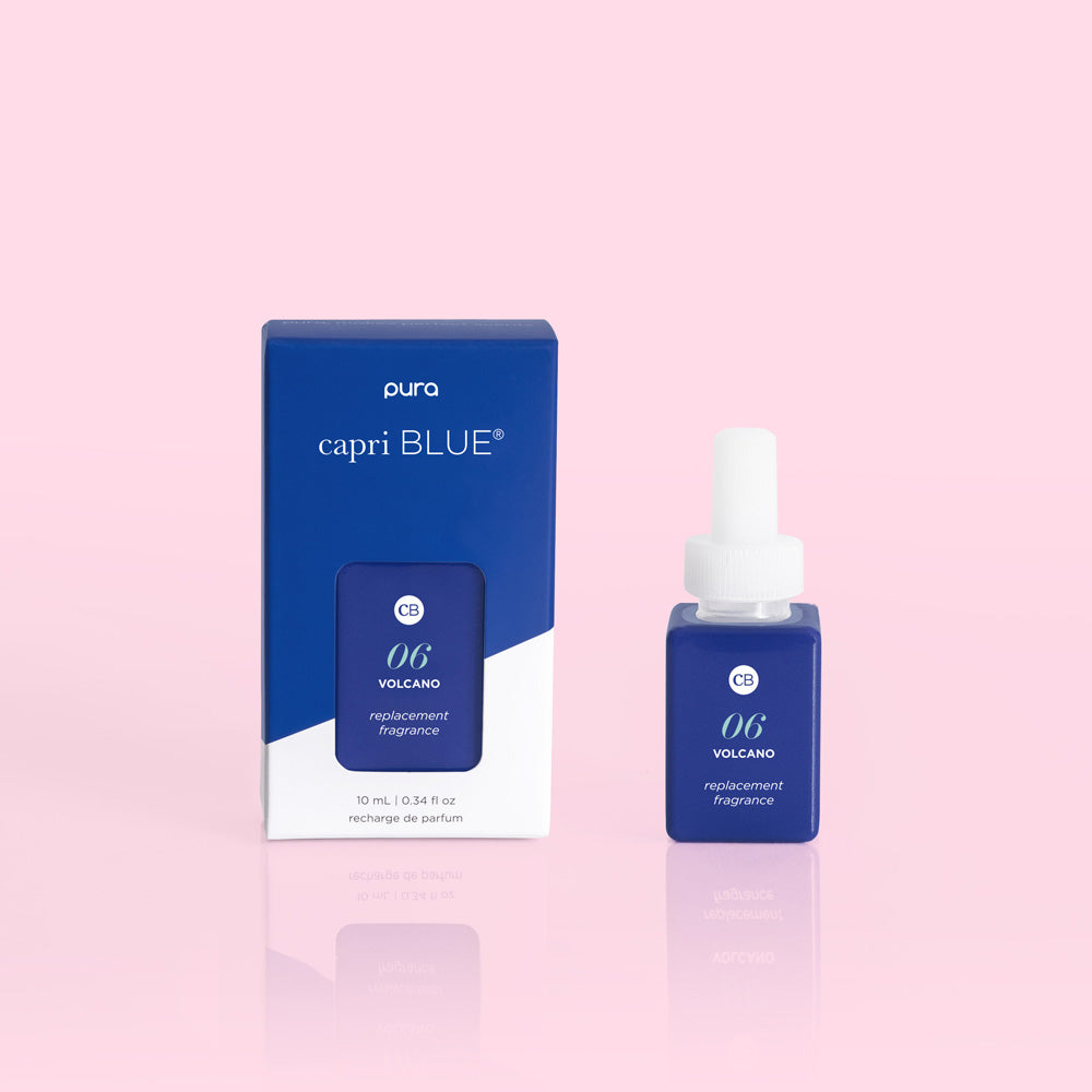 Pura diffuser refill in Volcano scent with 10ml packaging.
