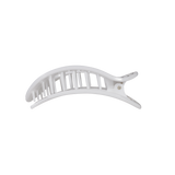 [Teleties] Flat Round Hair Clip | White Polka Dot Party | Medium