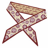 Skinny satin scarf with Florida State Seminoles design