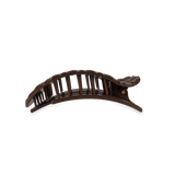[TELETIES] Flat Round Hair Clip – Medium Truly Taupe Quilted