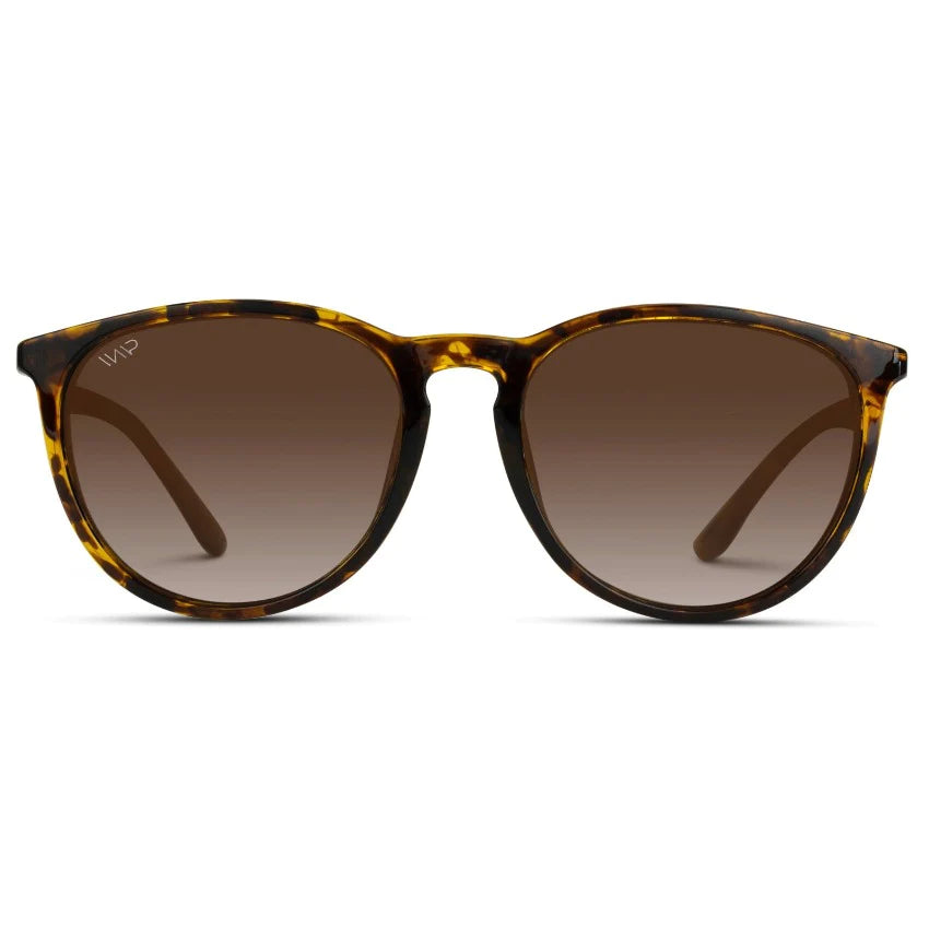 Drew Polarized Round Sunglasses-Tortoise/Brown Lens