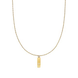 [Brenda Grands] Waterproof Gold CZ Initial Bar Necklace