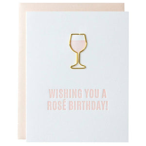 Wishing you a rosé birthday Card