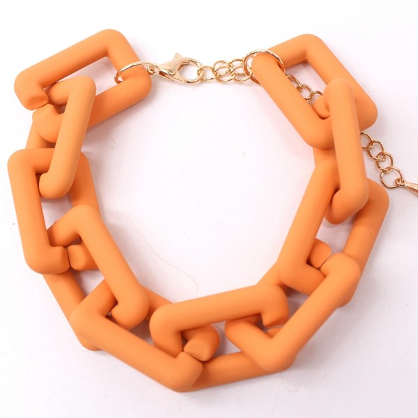 Matte Colorful Chain Bracelet