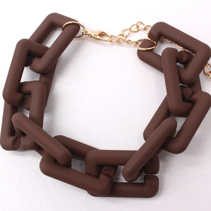 Matte Colorful Chain Bracelet