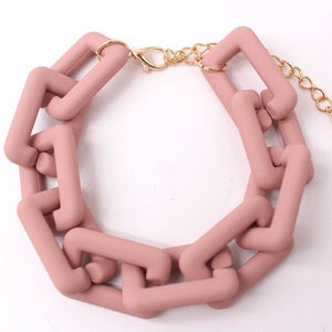 Matte Colorful Chain Bracelet