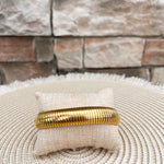 18K Gold Plated Bangle Bracelet - The Pink Pineapple 850