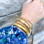 18K Gold Plated Bangle Bracelets - The Pink Pineapple 850