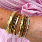 18K Gold Plated Bangle Bracelets - The Pink Pineapple 850