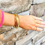 18K Gold Plated Bangle Bracelets - The Pink Pineapple 850