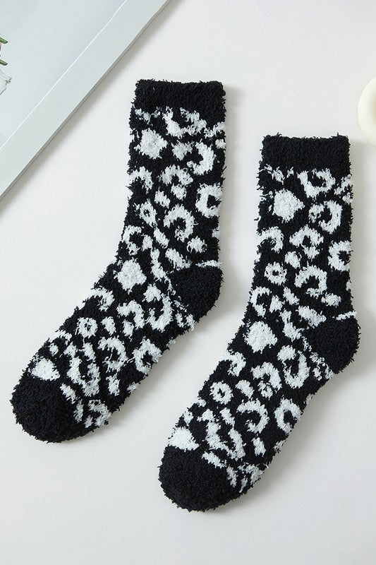 Leopard Pattern Plush Socks