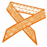 Tennessee Volunteers skinny satin scarf in orange and white