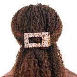 [TELETIES] Flat Rectangle Hair Clip – Medium Blonde Tortoise