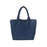 BC Bags Navy Woven Tote