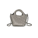 BC Bags Pewter Braided Clutch