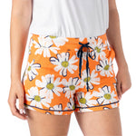 Lazy Daisy Lounge Shorts orange floral