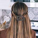 [TELETIES] Flat Round Hair Clip – Small Truly Taupe Quilted